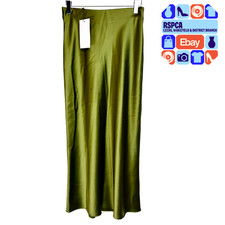 New Zara Olive Green Satin