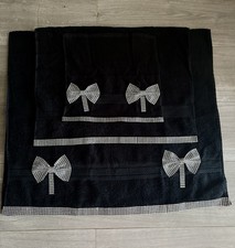 Romany bling towel set 3pc with diamante bows black  Gift Idea Crystal Hollywood