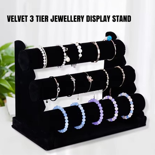 Black velvet tier jewellery - velvet,