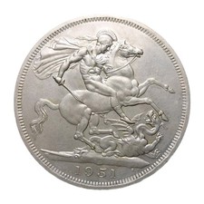 1951 UK Crown 5 Shillings Festival of Britain George VI Commemorative Coin Z3461