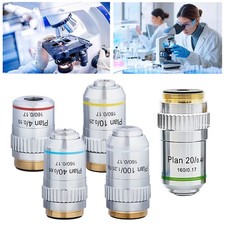 4X/10X/20X/40X/100X Biological Microscope Plan Achromatic Objective Lens-20.2RMS