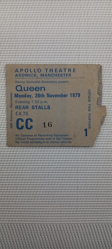 Queen 1979 ticket stub - ticket,