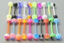 Acrylic tongue bars - 10,