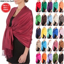 2PLY 78X28 Pashmina Solid Silk