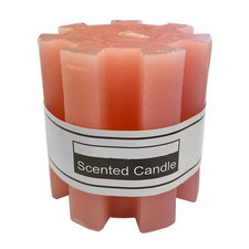 2 x SCENTED PILLAR CANDLES WAX