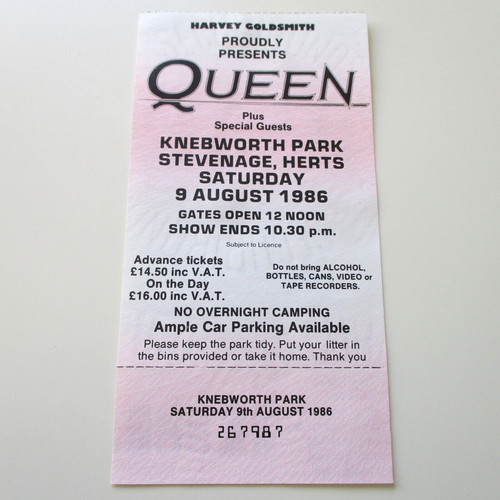 Queen knebworth ticket - knebworth, +