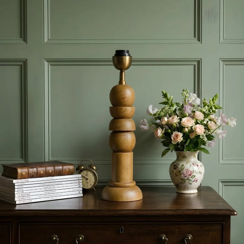 Aartin solace wood table lamp - wood,
