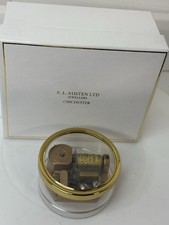 Vintage Round Reuge Music Box Le Bleu Danube J. Strauss Switzerland Working