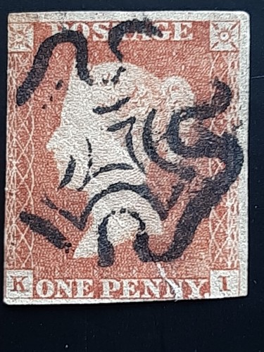 Red penny 1841 with - 1d.red,