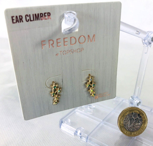 Earrings gold star fish - earrings, ear