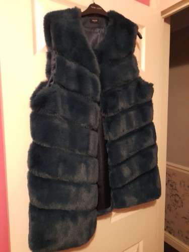 New ladies faux fur - faux, blue