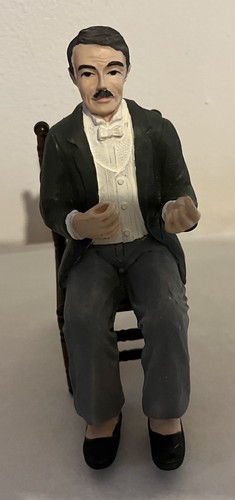 Dolls house seated resin - seated,