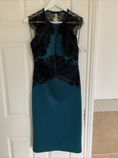 Lipsy Green Teal Black Bodycon