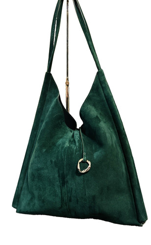Zara real suede leather forest - leather,