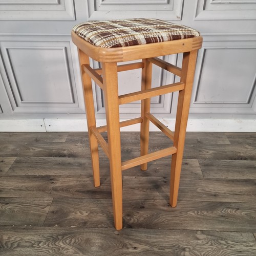 Vintage beech kitchen stool - beech,