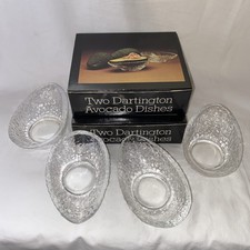 4 X Vintage Dartington Glass