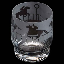 Dartington Aspect Horse Racing Tumbler Hand Finished  Glass
