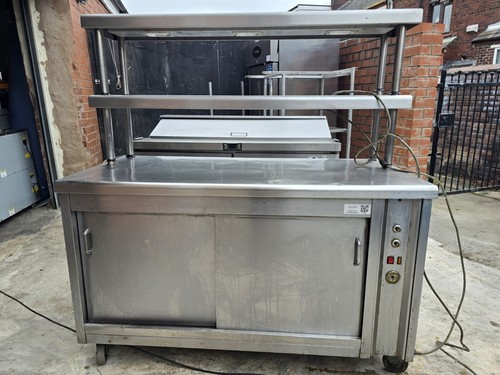 Hot food display cabinet with - food,