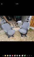 Swivel Captain Seats. VW T4 T5 Transit. Camper Van. Twin Armrest. 180 Base