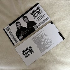 Oasis Souvenir Concert Ticket