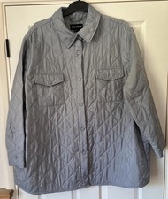 CENTiGRADE QVC BLUE QUILTED LIGHTWEIGHT LONGSLEEVE COLLARED JACKET WITH POCKETS