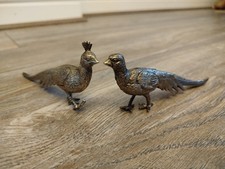 Vintage Metal Pheasants X2