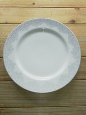 2 Denby Monsoon Filigree Silver dinner plates 11 inches