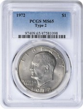 1972 Eisenhower Dollar Type 2