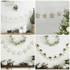 Wooden christmas garland