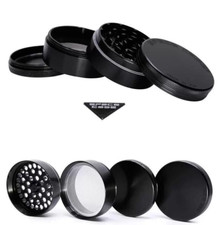 New Black Space Case Herb Grinder 55mm 4-piece / part Spacecase UK SELLER