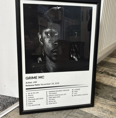 Jme grime framed poster - jme,