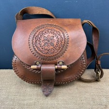 VINTAGE 1970s BROWN EMBOSSED