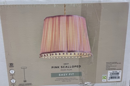 Next pink scalloped pom - scalloped,