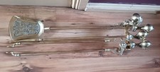 LARGE BRASS COMPANION SET