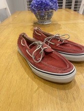 Sperry Top Sider Boat Shoes Mens Size 11 Red Lace Up Deck Shoes