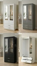 2-Door Mirrored Wardrobe –