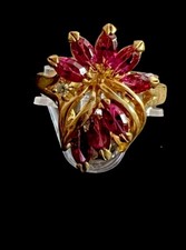 VINTAGE 18K HGE BOUQUET OF