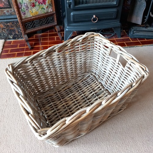 Vintage wicker basket woven - wicker,