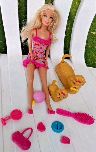 Vintage barbie doll dog - barbie,