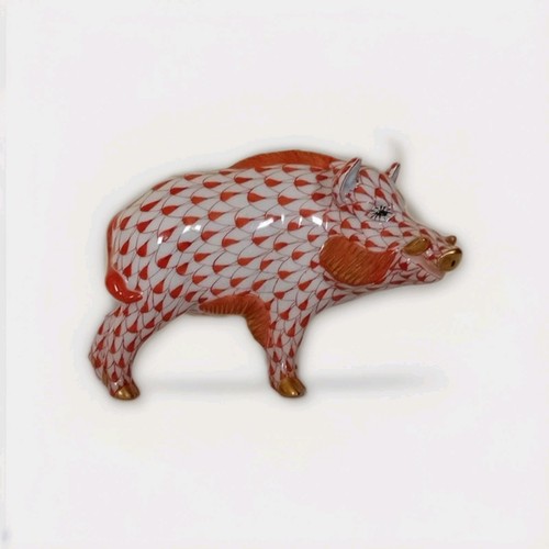 Scarce herend razorback boar - scarce, /