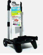 Foldable Adjustable Portable Trolley Cart With Wheels - Black. 26kg Capacity