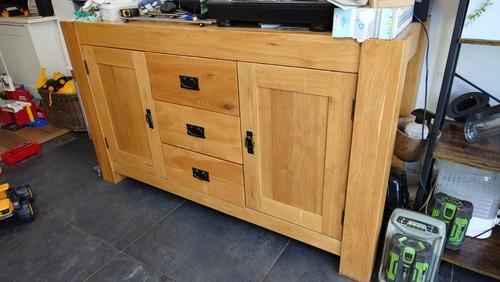 Solid oak cabinet - solid,