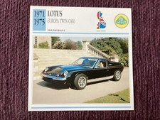 Lotus Europa Twin Cam, 1971/75,  High Perfomance Class Car, G.B.,Collectors Card