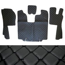 Black floor mats eco leather - black,
