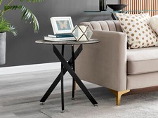 Novara Round Side Table Grey
