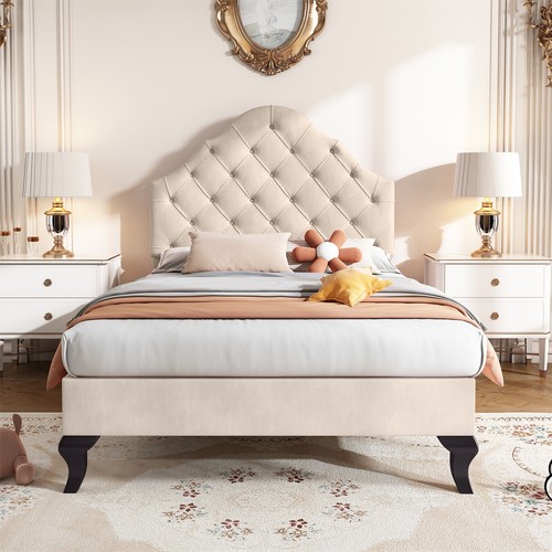 Velvet upholstered bed single - velvet,