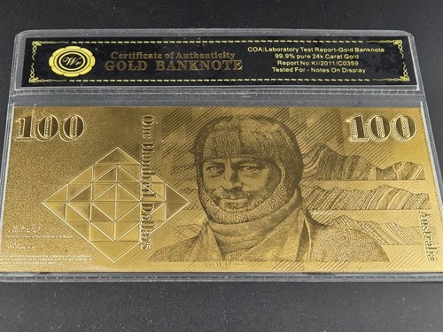 Australian 24k gold banknote - australian,