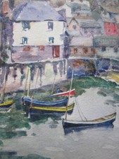 Antique Cornish Painting c.1918, Port Isaac North Cornwall