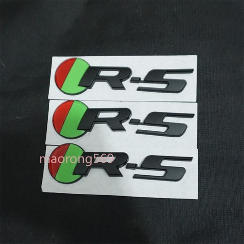 Black matte metal decal - r-s,