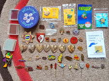 50 Items - Mainly Enamel Pin Badges - Bundle JOB LOT Mixed designs & Conditions